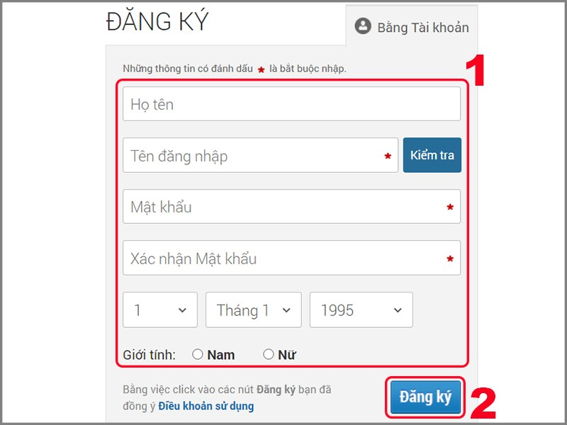 Để trải nghiệm các dịch vụ trên nền tảng, việc đăng ký là bước không thể thiếu