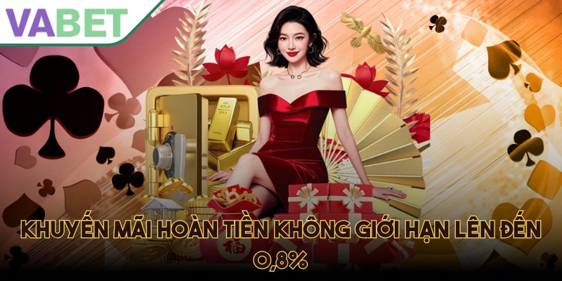 Khuyến mãi hoàn tiền không giới hạn lên đến 0,8%